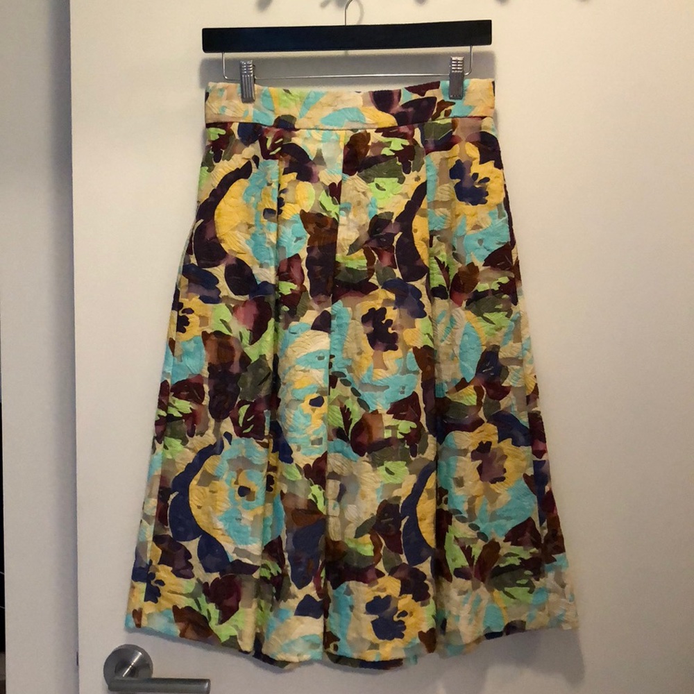 flower jacquard skirt